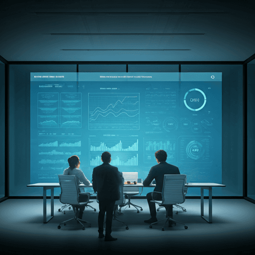 Collaborative strategy session in a modern conference room.